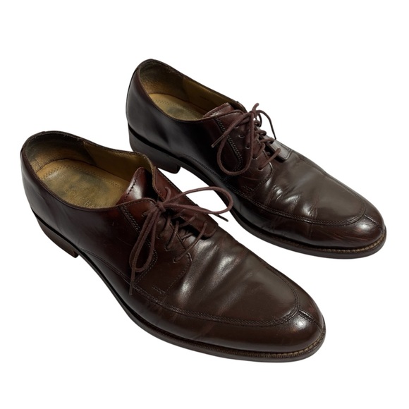Cole haan brown leather lace up oxford dress shoes